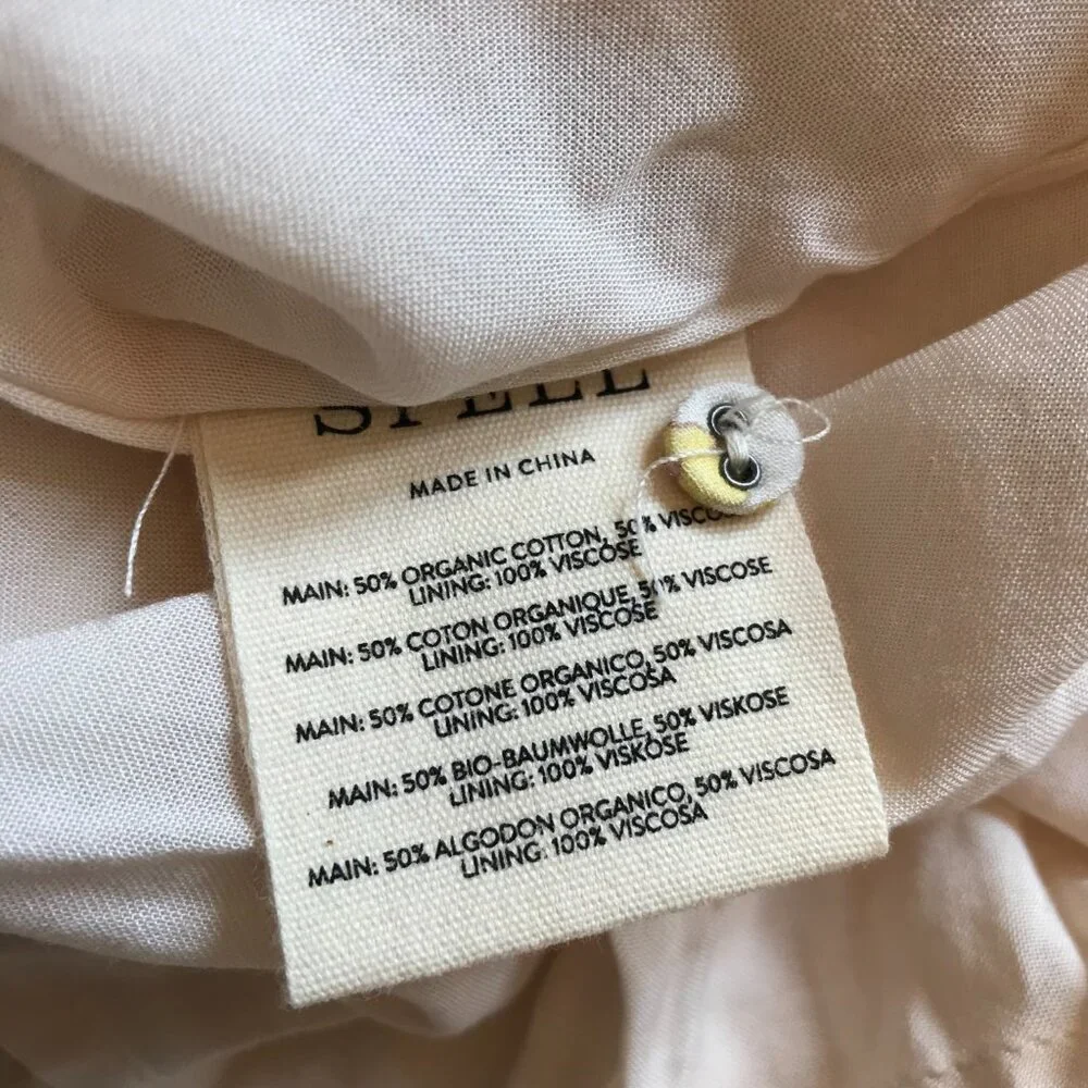 NWT Spell Yellow Rose Midi Dress Womens XL Floral Organic Cotton Long Sleeve NEW - Picture 9 of 14